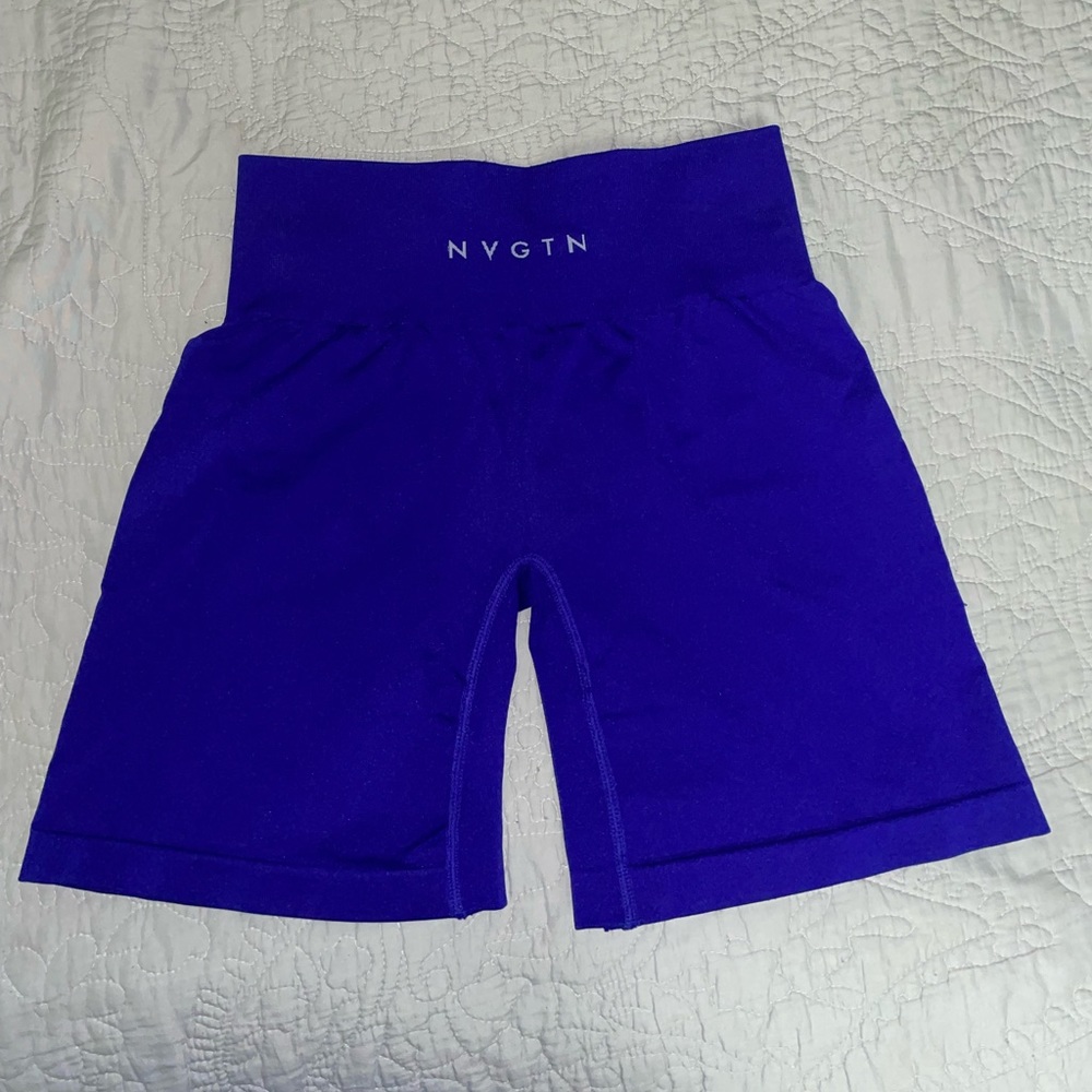 Blue NVGTN shorts
